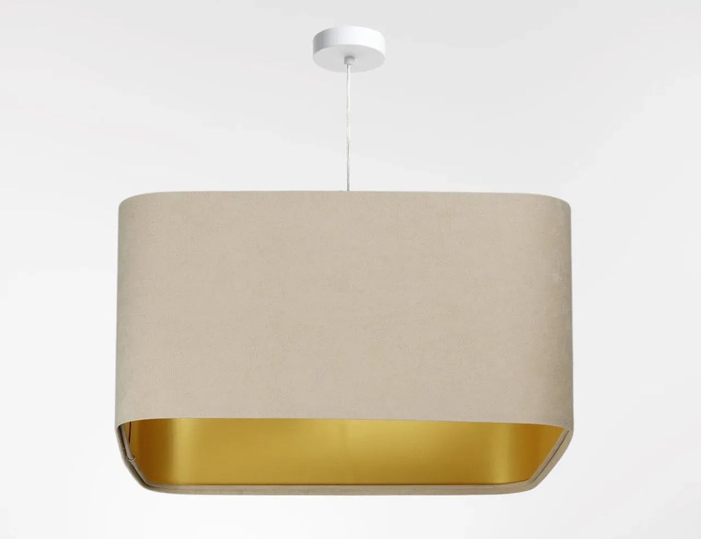 Lampa wisząca KWADRO SUE 40w30 beżowa/złota BPS KONCEPT