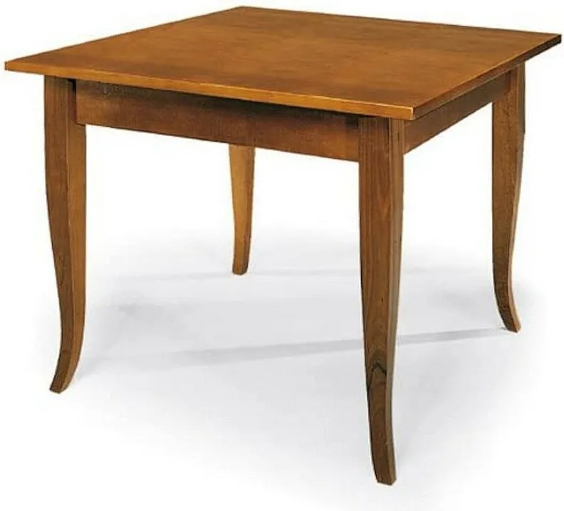 Rozkładany stół drewniany w wykończeniu orzechowym, rozkładany 100x100 - 200x100 cm - SANTO SPIRITO