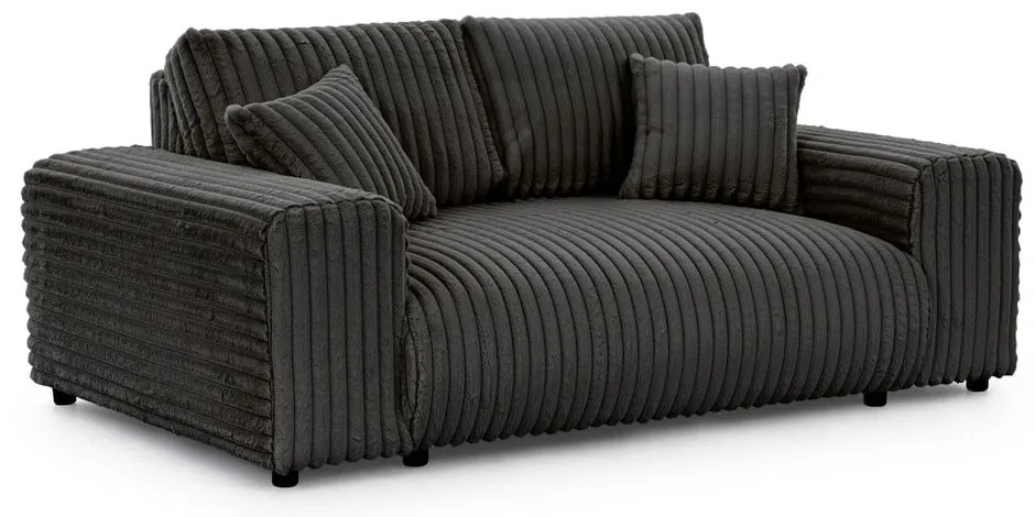 Ciemnoszara sztruksowa sofa 178 cm Justin – Ropez