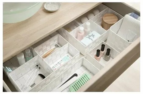 Compactor Organizer do przechowywania w szufladzie S TEX, 12 x 12 x 7 cm, biały, S
