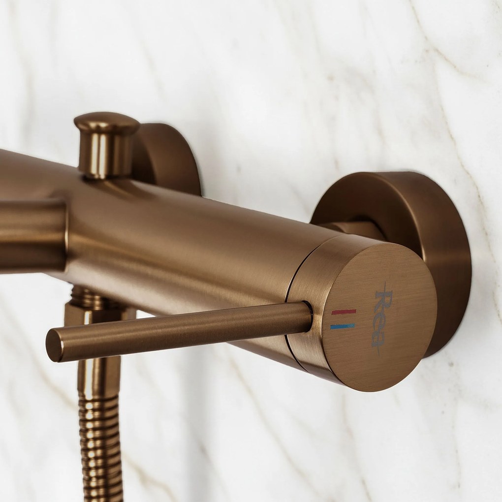 Bateria wannowa Rea Foss Miedź Szczotkowana