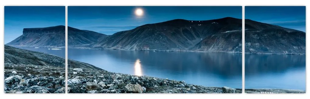 Obraz nocnego krajobrazu, Islandia (170x50 cm)