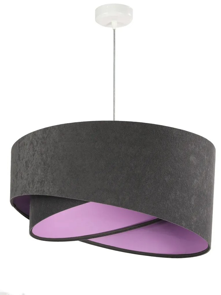 Lampa wisząca GEMSTONE GRAY grafitowa/fioletowa BPS KONCEPT