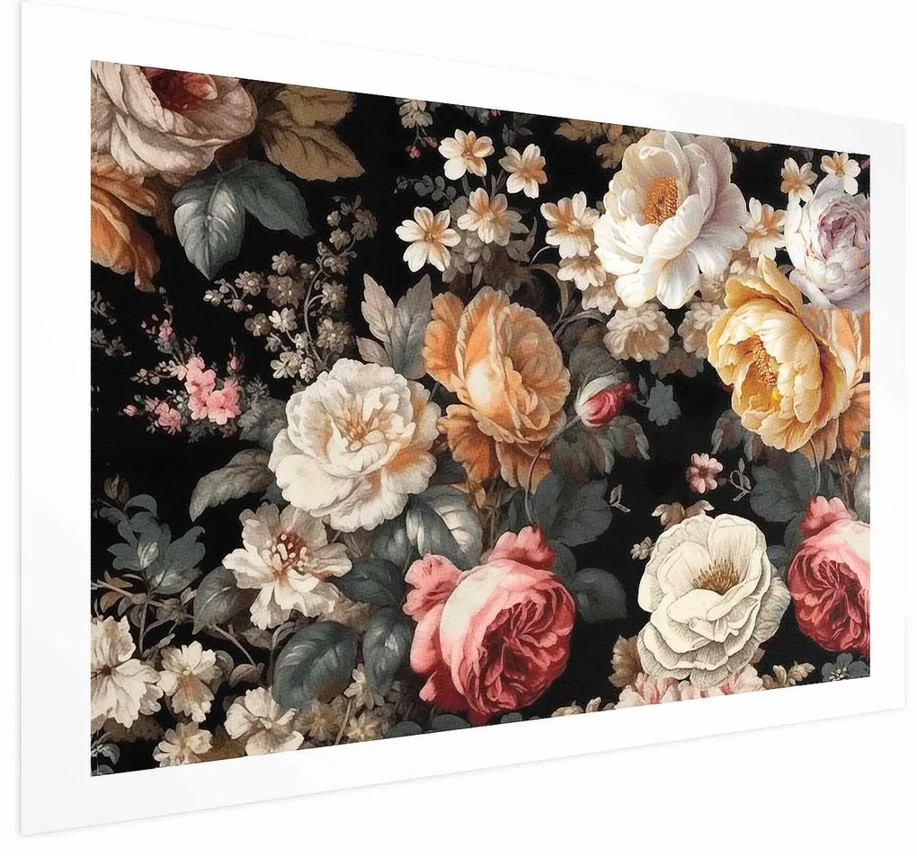Plakat Kolorowe kwiaty 60x40 cm bez ramy z marginesem ARTGEIST B