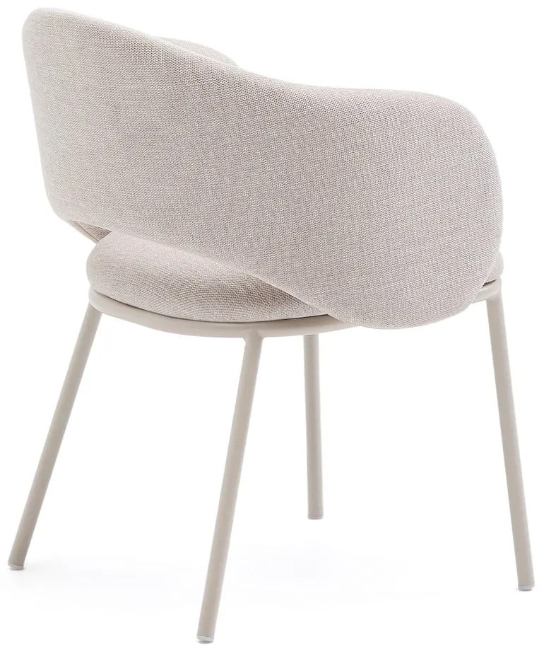 Kremowy tapicerowany fotel jadalniany Maina – Kave Home