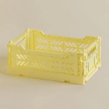 Składane I Sztaplowane Pudełko Z Tworzywa Sztucznego Doli Żółty & 26 Cm - Sklum