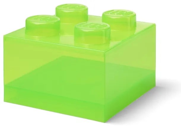 Zielony plastikowy pojemnik dziecięcy 25x25x18 cm – LEGO®