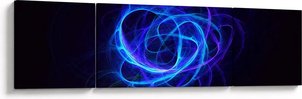 Obraz niebieskiej abstrakcyjnej piłki (170x50 cm)