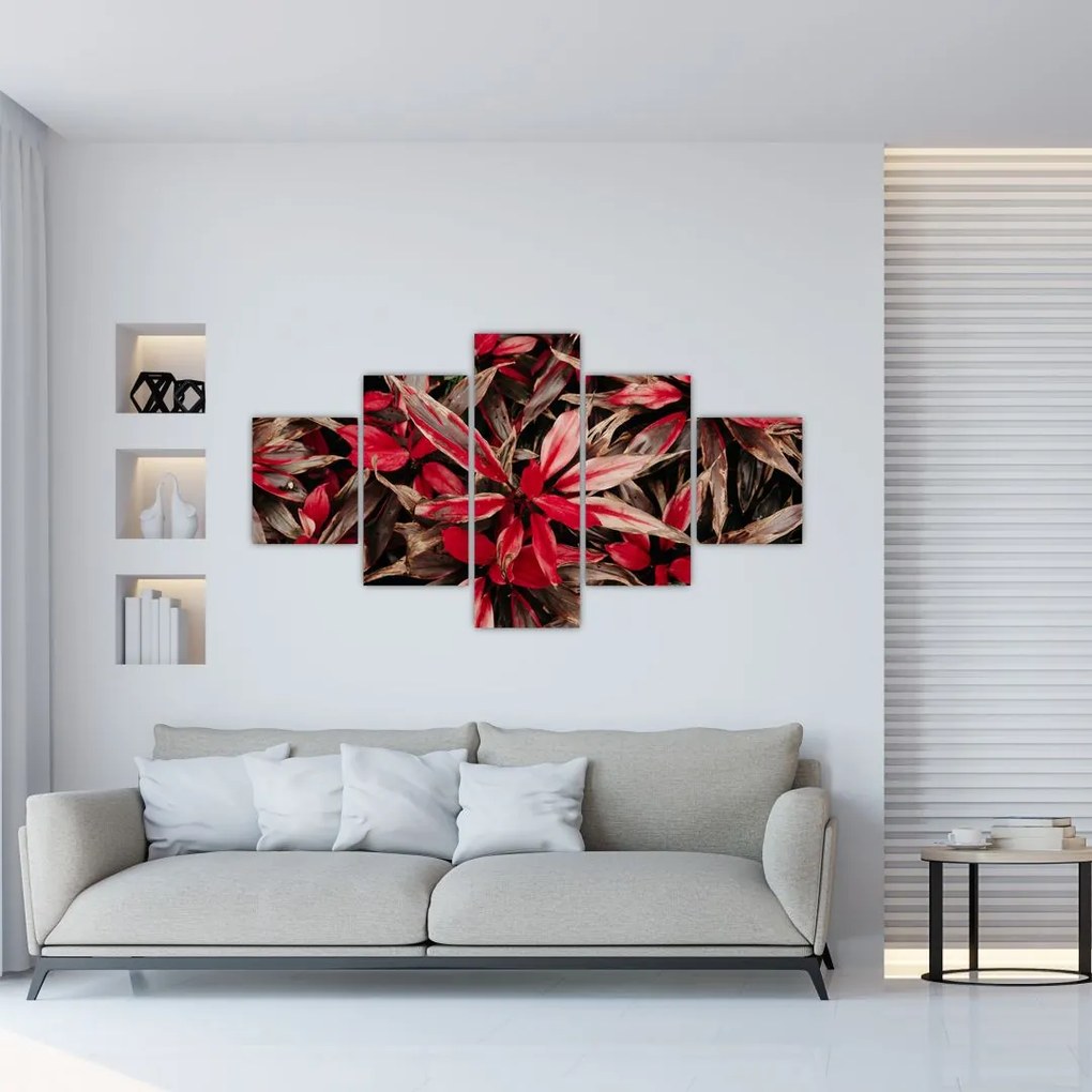 Obraz czerwonych płatków (125x70 cm)
