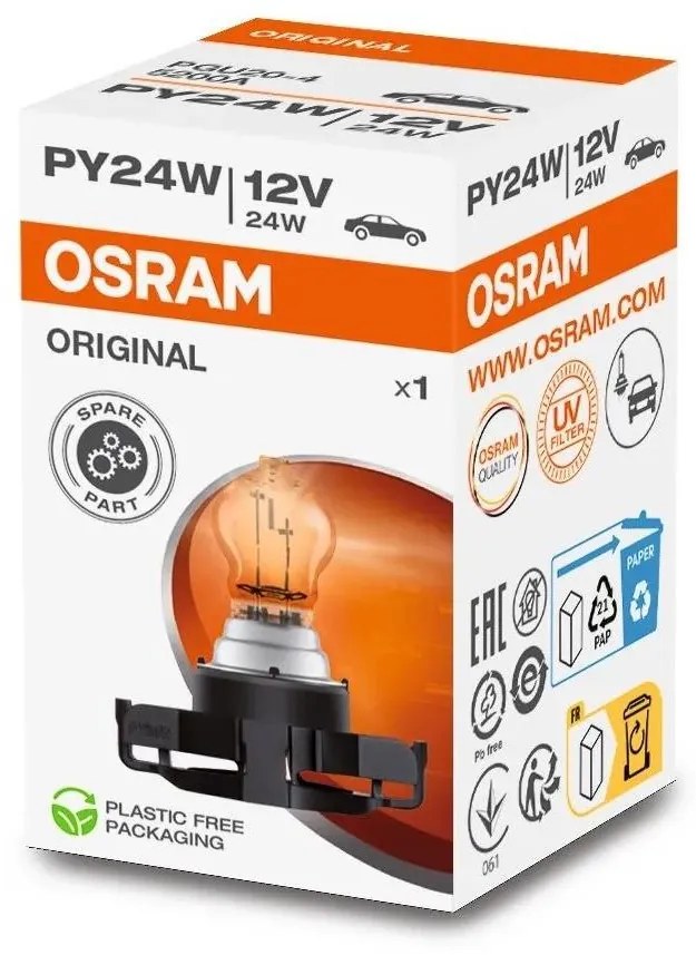 Oryginalna żarówka samochodowa PGU20-4 PSX PY24W/24W/12V - Osram