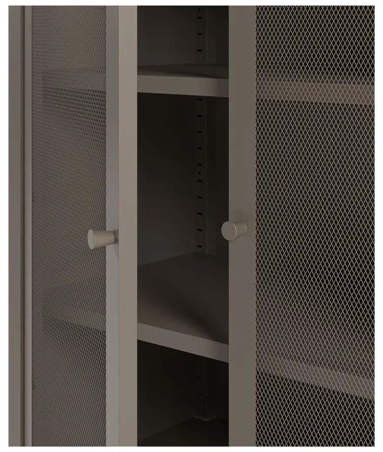 Szara metalowa szafka 70x100x40 cm Fayna – Marckeric