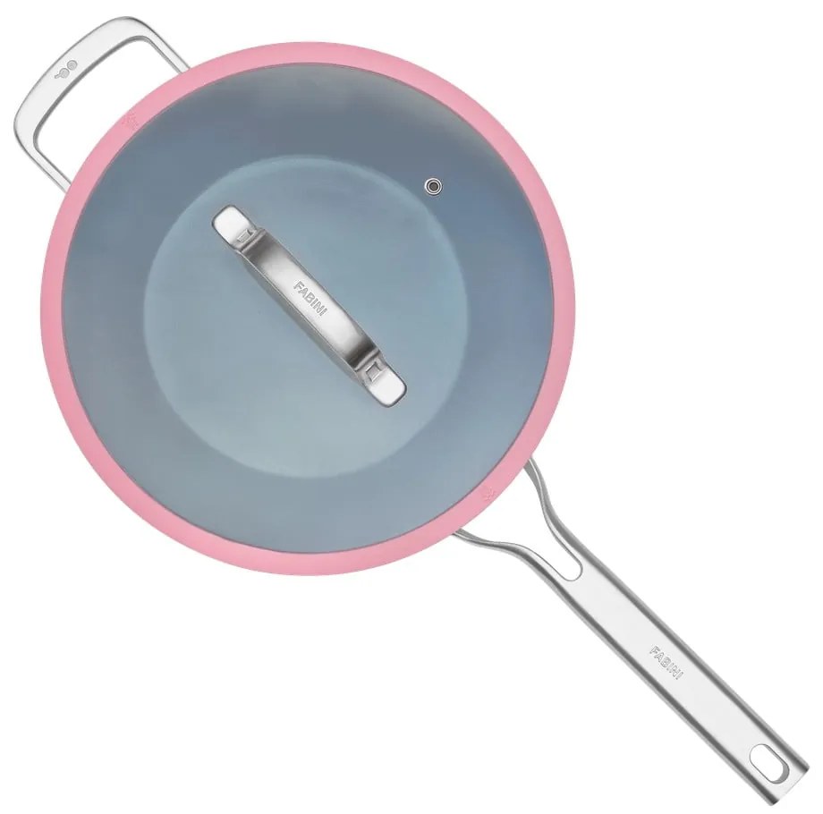 Patelnia z pokrywką/z powłoką ceramiczną wok ø 28 cm Meda 3.0 – FABINI