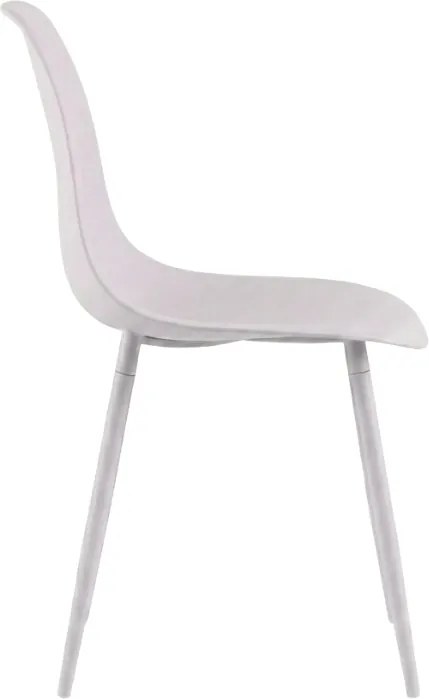 Krzesło do kuchni OSAKA plastikowe, różowo-szare