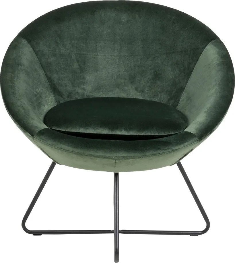 Zielony aksamitny fotel Actona Center