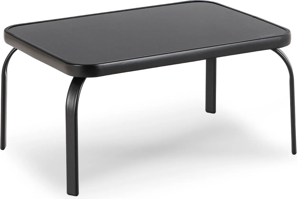 Zestaw Mebli Ogrodowych MINNESOTA Szary Ławka Krzesła Stolik Tarasowy Siatka Nowoczesny