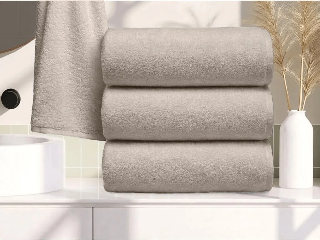 Ręcznik kąpielowy NORIELLE 70x140 cm beżowy, 100% bawełna