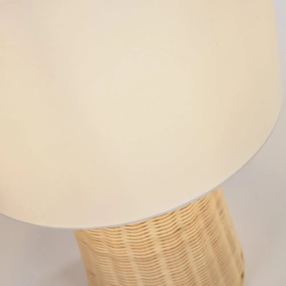 Naturalna lampa stołowa z tekstylnym kloszem (wys. 51 cm) Kimjit – Kave Home