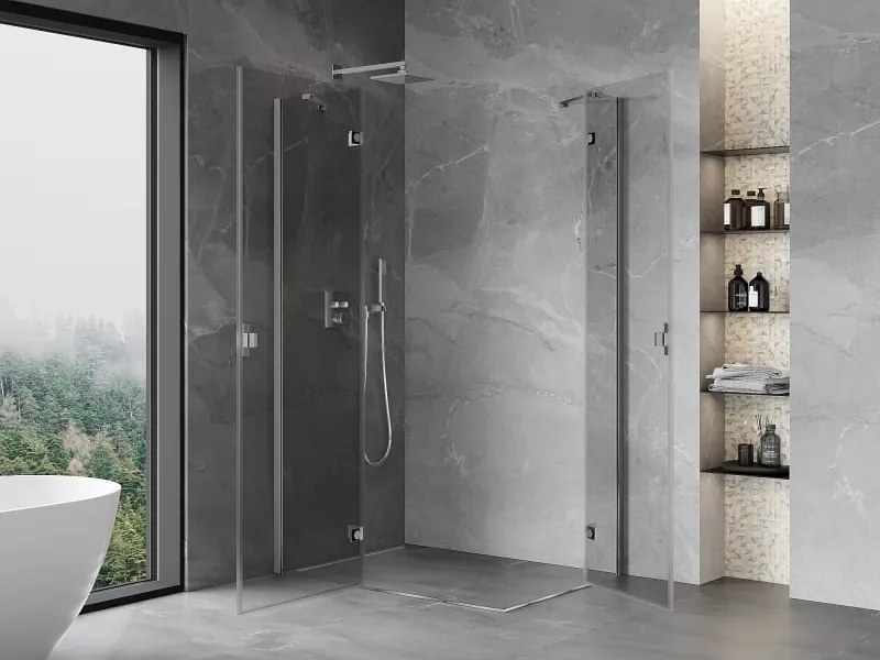 Mexen Mist-H Duo kabina prysznicowa uchylna lewa 105 x 70 cm, transparent, chrom - 8A5-105L-070P-01-00