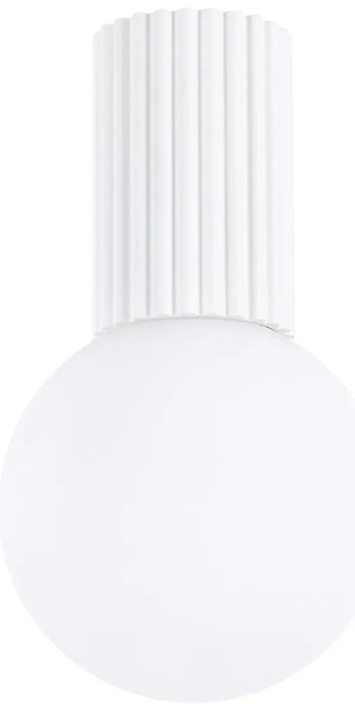 Plafon HALO biały IP44 ryflowany SOLLUX LIGHTING