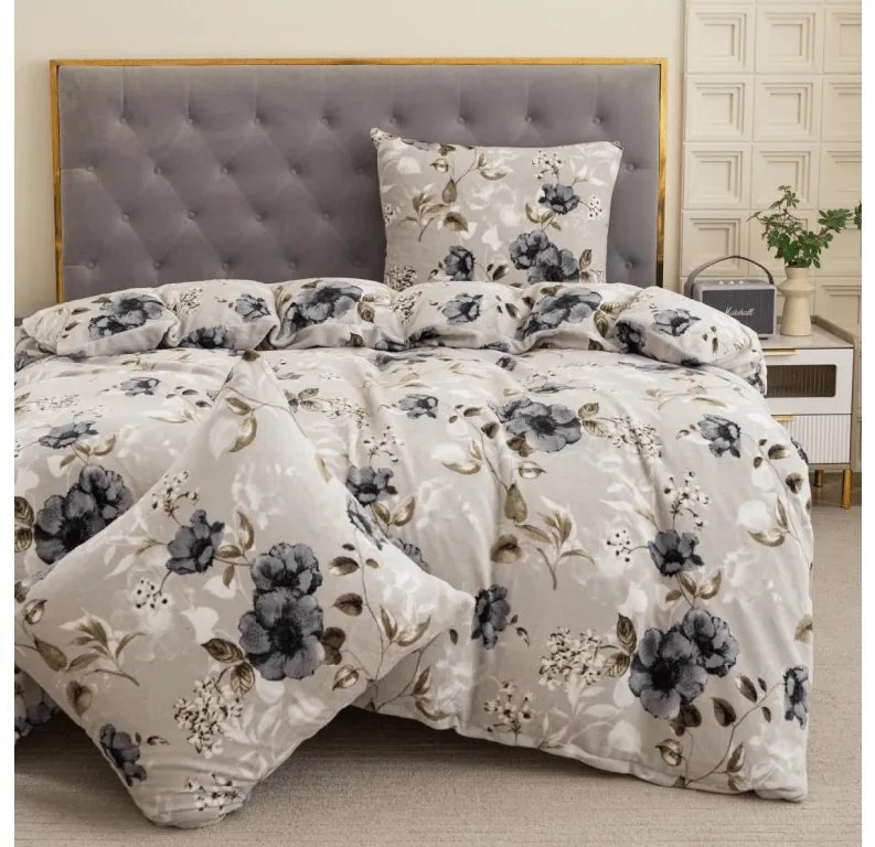 PrzytulneMieszkanie.pl PrzytulneMieszkanie.pl Pościel z mikropluszu NOMELLA beżowa Rozmiar pościeli: 70 x 80 cm | 140 x 200 cm