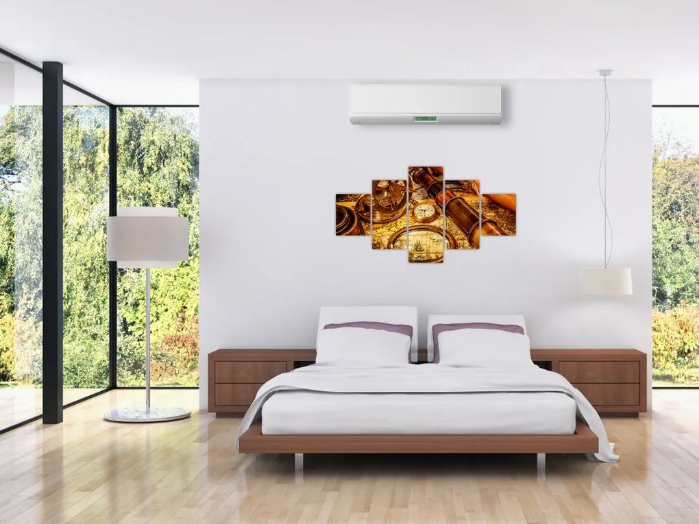 Obraz - Historyczne narzędzia marynarzy (125x70 cm)