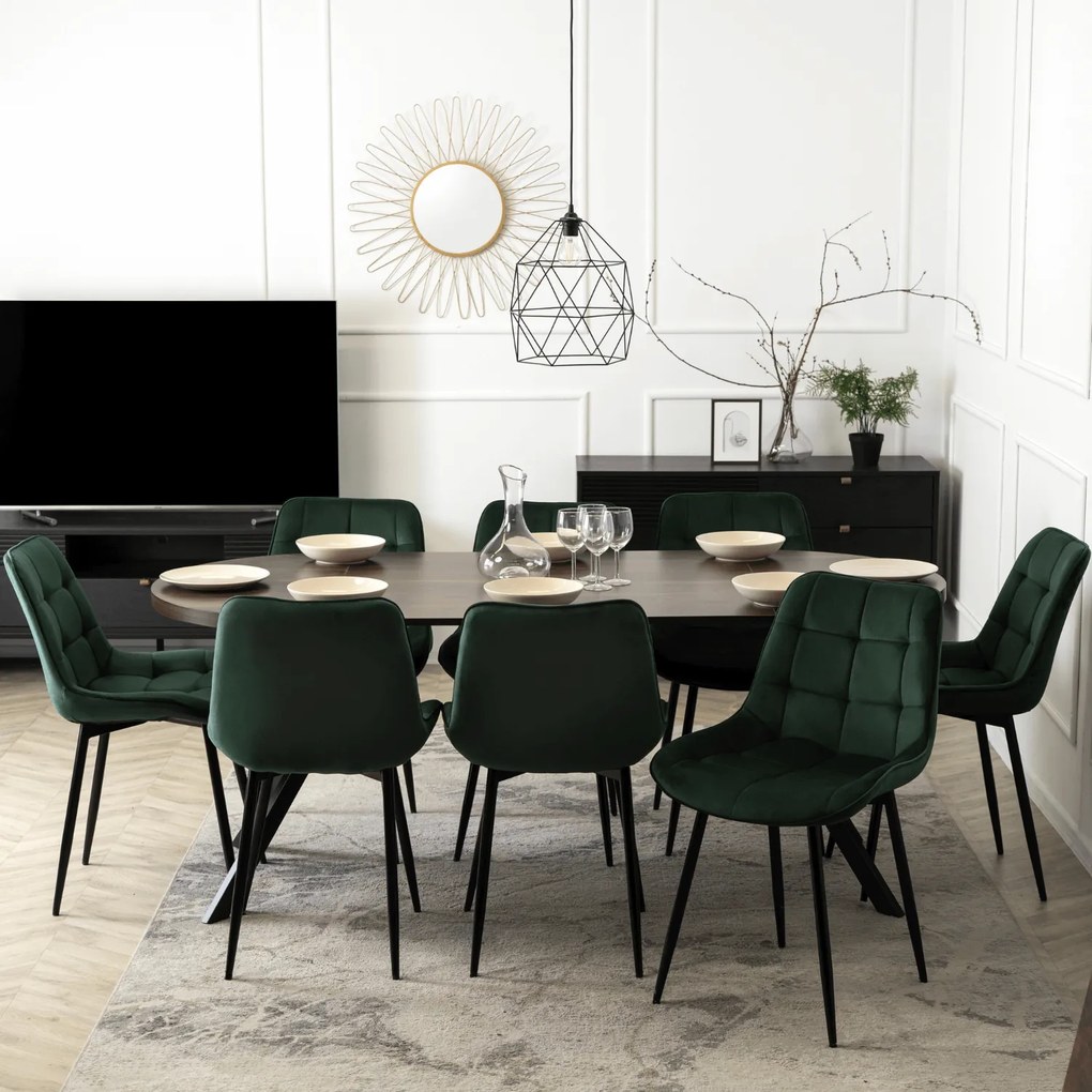 Stół rozkładany w stylu industrialnym Lugo 90-190 cm, orzech/czarny