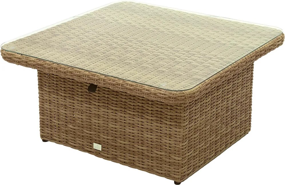 Zestaw rattanowy MALIBU dla 8 osób (beżowo-brązowy)