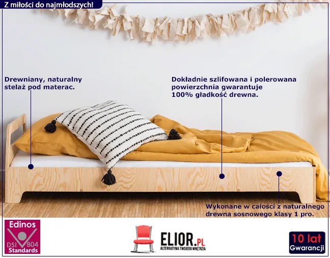Drewniane łóżko młodzieżowe P7-N78