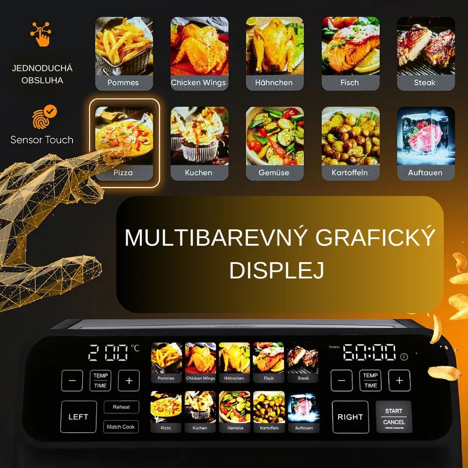 ProfiCook FR 1287 H podwójna frytkownicakonwekcyjna, 8 l