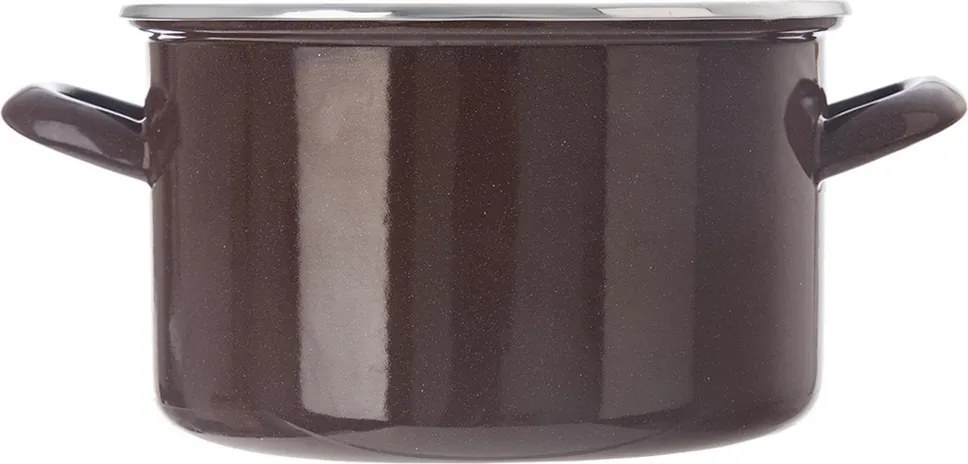 Orion Garnek emaliowany z rantem Brown, 3 l, 3 l