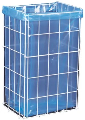 Druciany kosz na zużyte ręczniki papierowe, biały