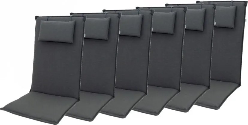 Doppler ELEGANT 2430 wysoki - zestaw 6 szt. zestaw 6 szt. poduszek na krzesło z wysokim oparciem