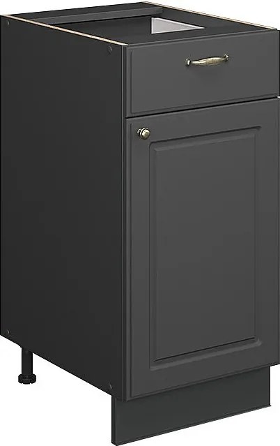 Szafka dolna do kuchni anthrazit-gold landhaus 40x51.6x82 fame-line