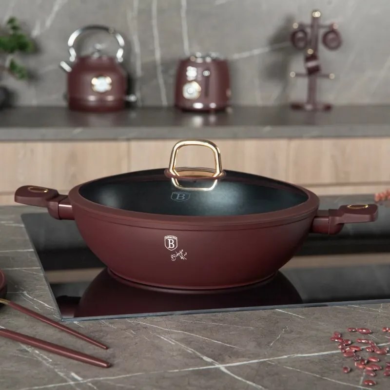 BerlingerHaus Wok z pokrywką Leonardo 30 cm