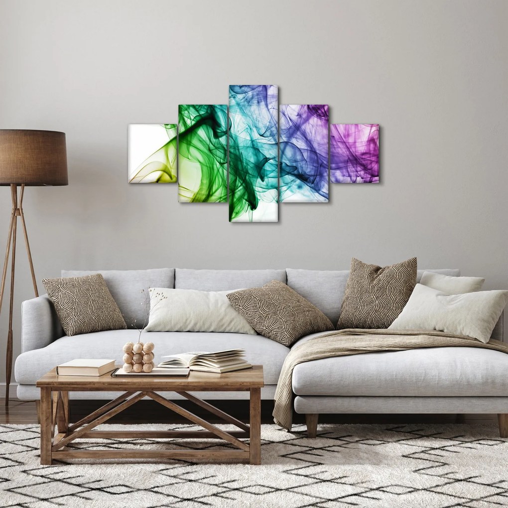 Obraz - kolorowy dym (125x70 cm)