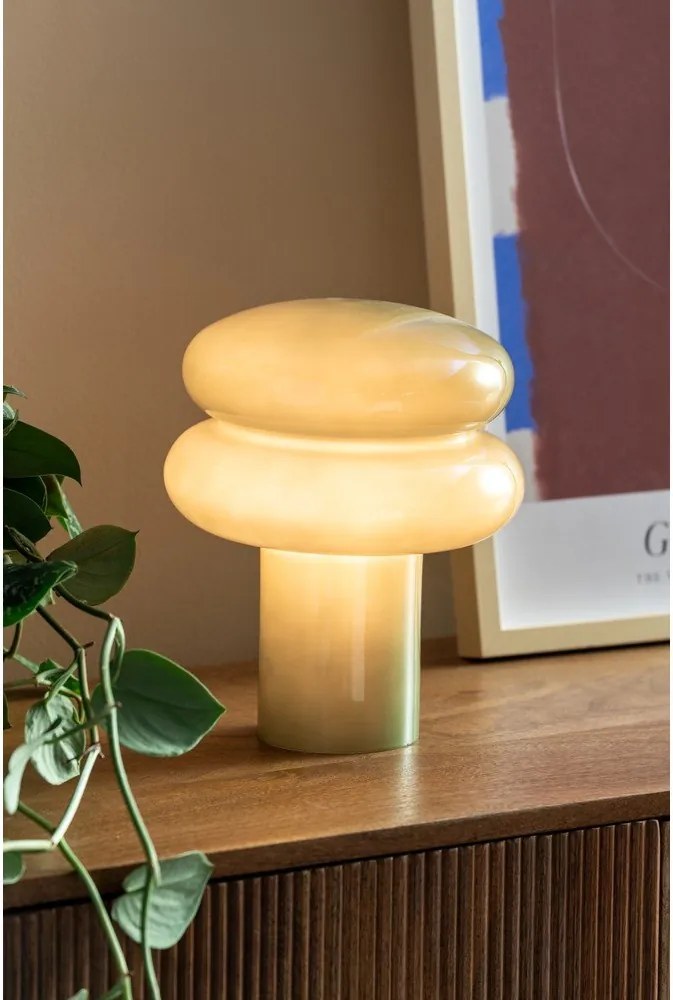 Różowa szklana lampa stołowa (wysokość 24 cm) Incesante – Leitmotiv