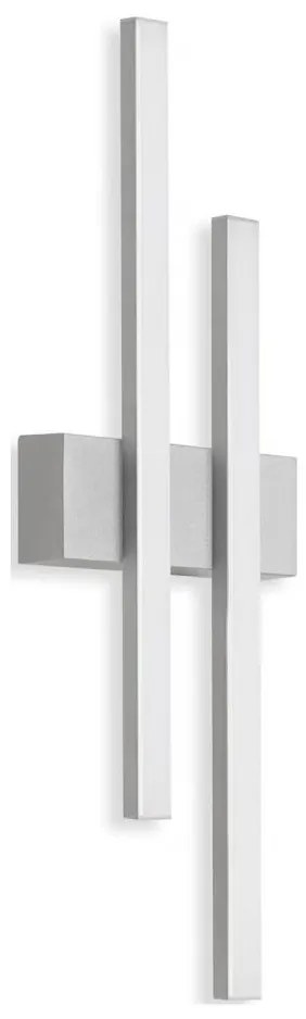 Telefunken - LED zewnętrzny kinkiet 2xLED/4W/230V IP44 srebrny