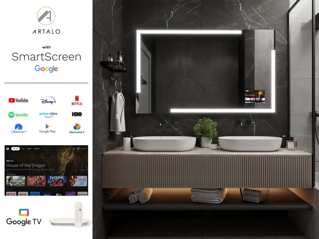 LED lustro do łazienki z oświetleniem M23 premium