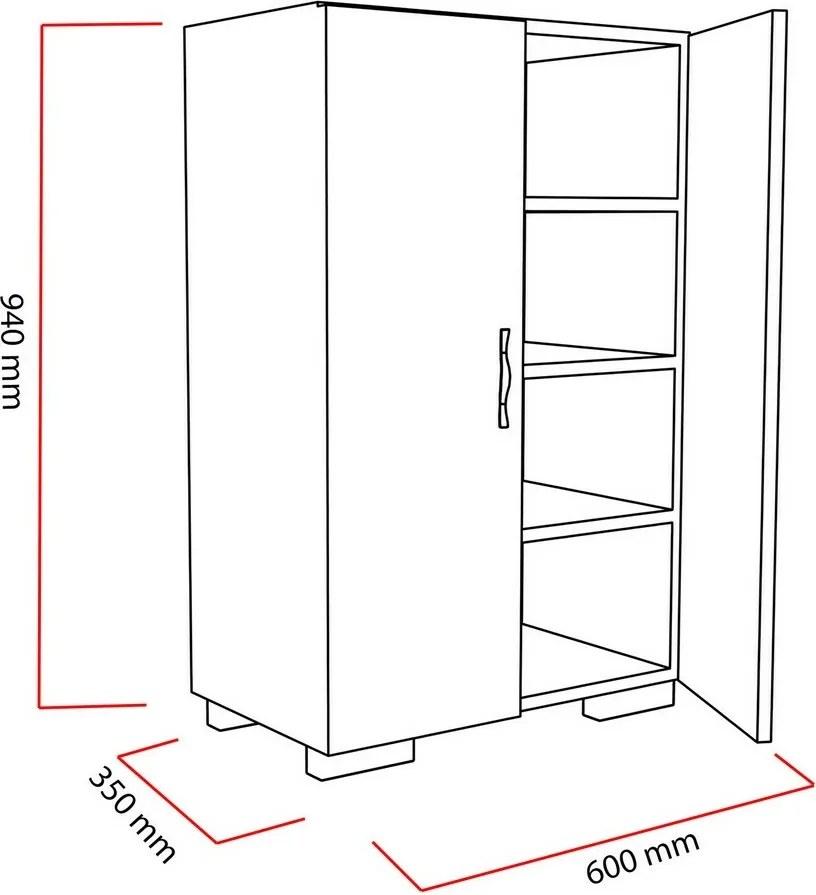 Szafka na buty Mada White