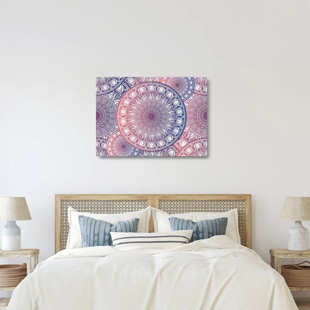 Obraz na szkle z mandali (70x50 cm)