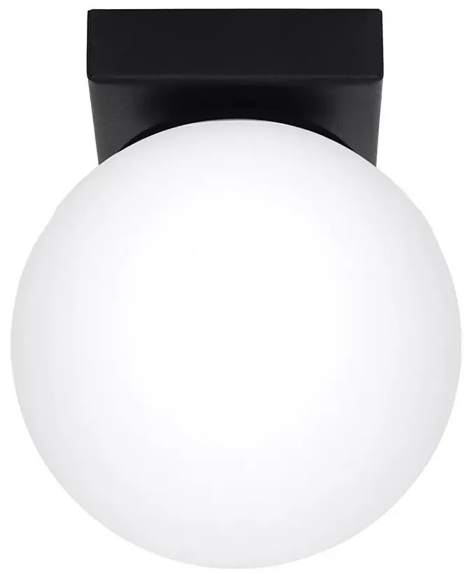 Czarna lampa sufitowa z okrągłym kloszem - A163-Soho