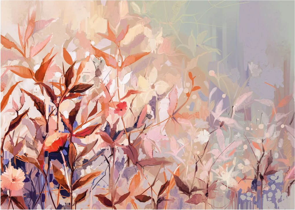 Obraz na szkle - Malowanie pastelami jesieni (70x50 cm)