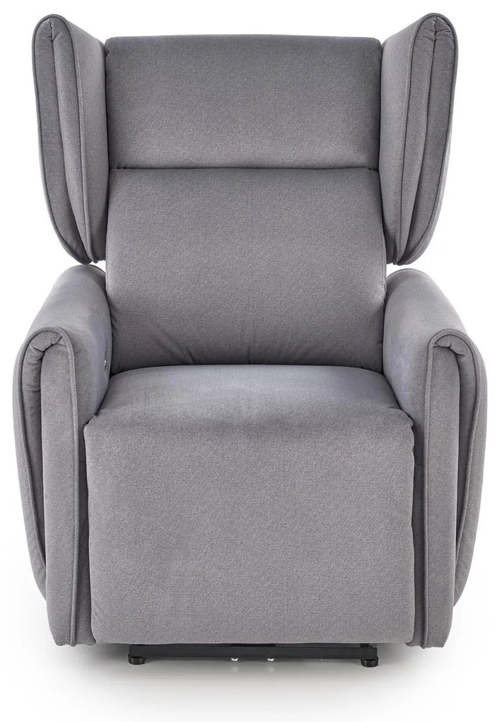 Fotel wypoczynkowy elektrycznie rozkładany popiel GELATO