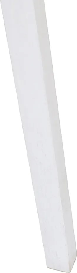 Lampa podłogowa trójnóg biała z jasnobrązowym abażurem z tkaniny 50 cm - Tripod Classic