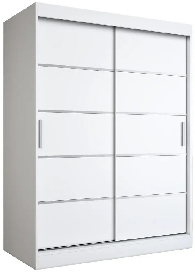 Biała szafa przesuwna 150 cm - Bohosa 4X