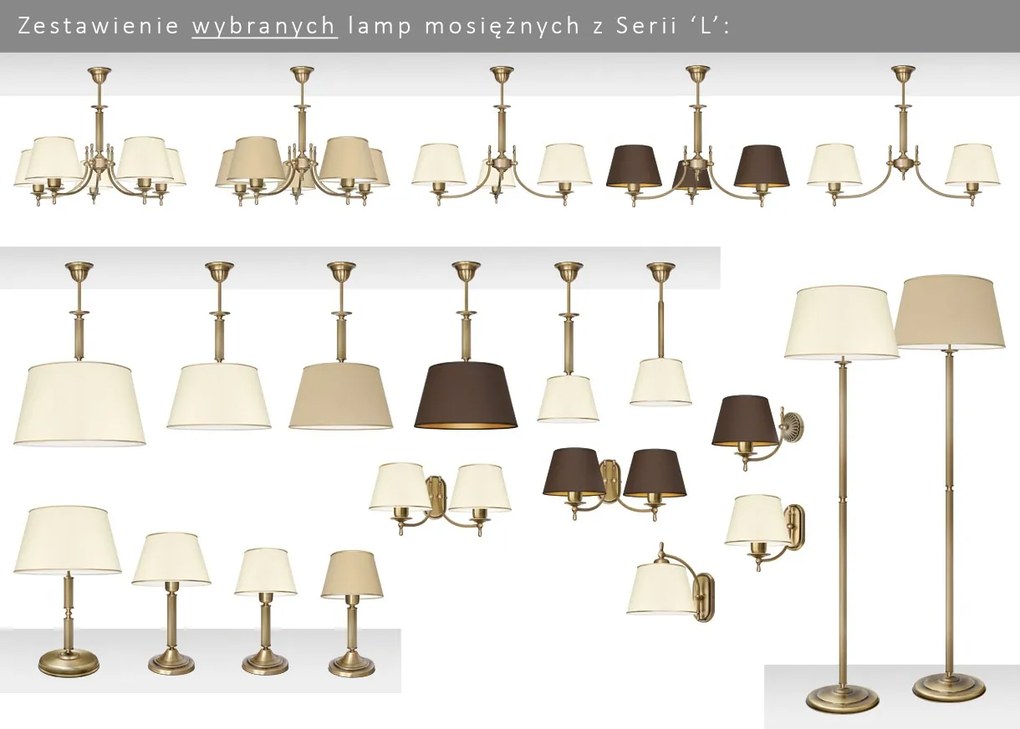 Lampa sufitowa z mosiądzu L-S1C20