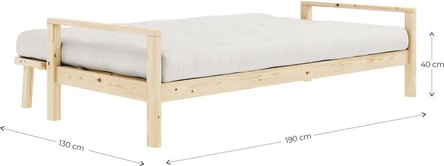 Beżowa lniana rozkładana sofa 205 cm Knob – Karup Design