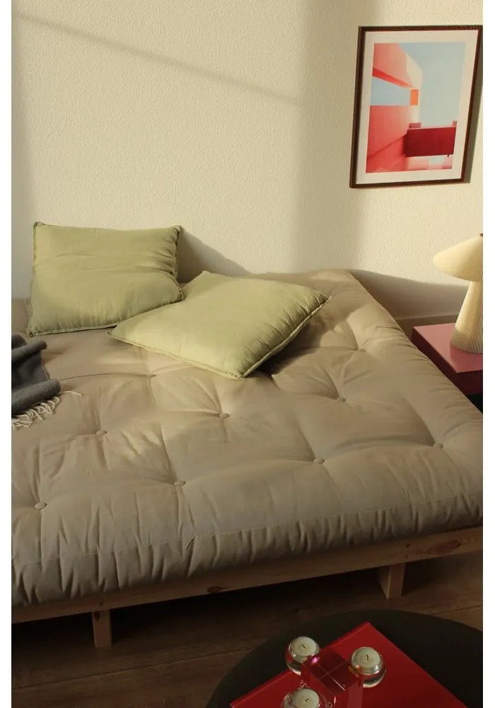 Jasnobrązowa sztruksowa sofa 200 cm Lean – Karup Design