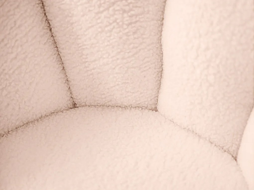 Obracjane designerskie krzesło BLOOM z podnóżkiem, jasnoróżowy