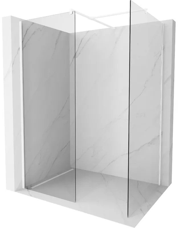 Mexen Kioto ścianka prysznicowa Walk-in 120 x 75 cm, transparent, biała - 800-120-202-20-00-075